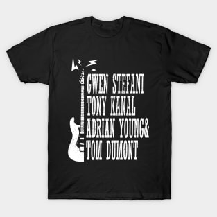 no doubt band guitar vintage art T-Shirt